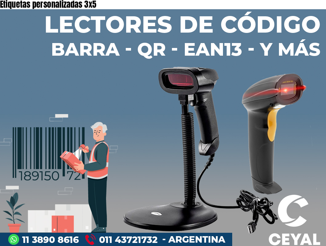 Etiquetas personalizadas 3x5