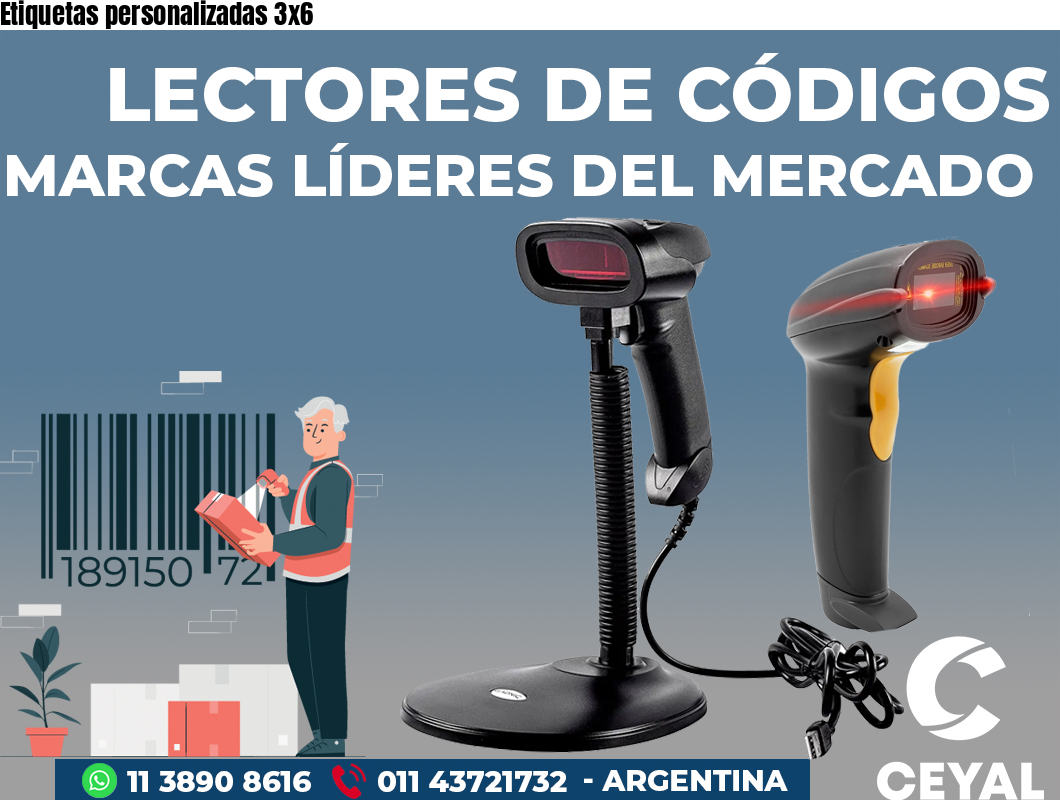 Etiquetas personalizadas 3x6
