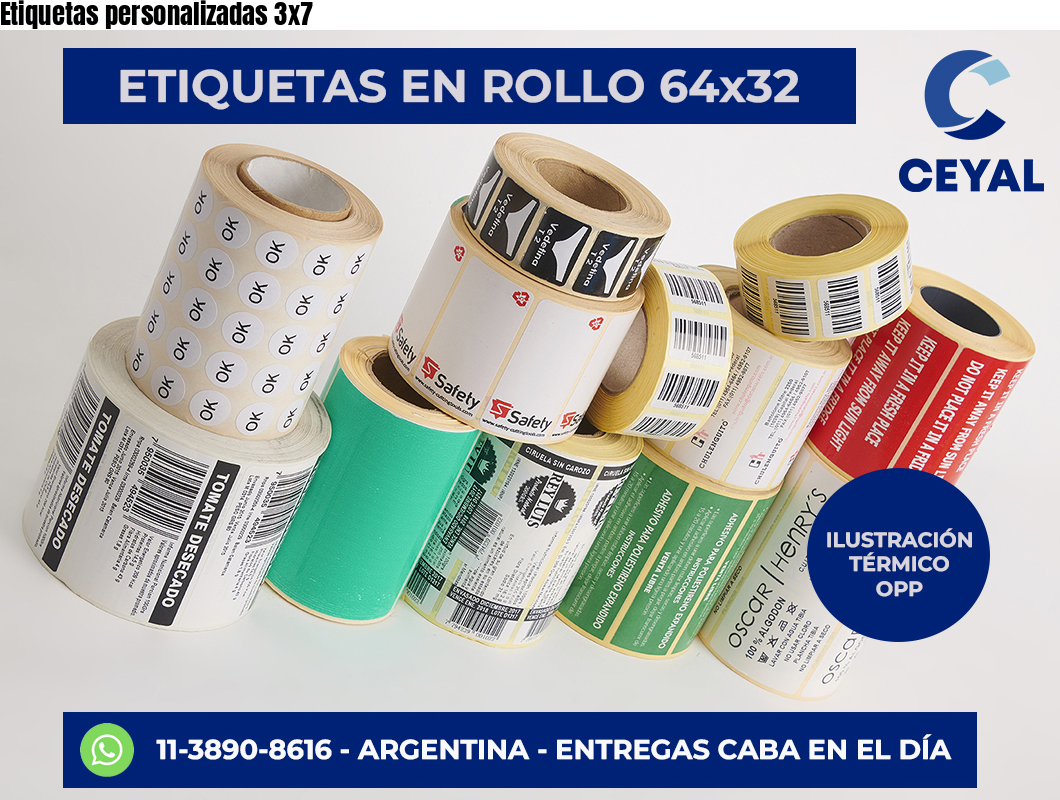 Etiquetas personalizadas 3×7
