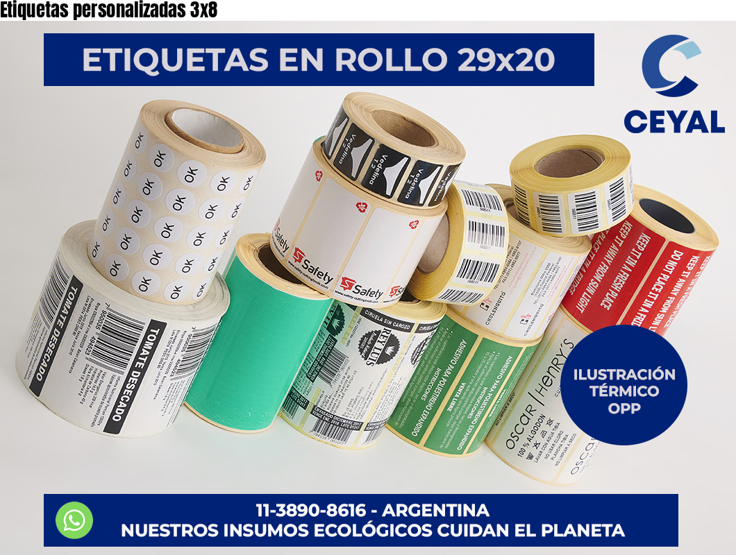 Etiquetas personalizadas 3×8