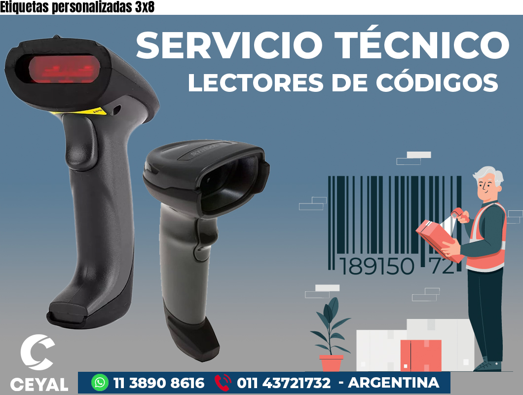 Etiquetas personalizadas 3x8