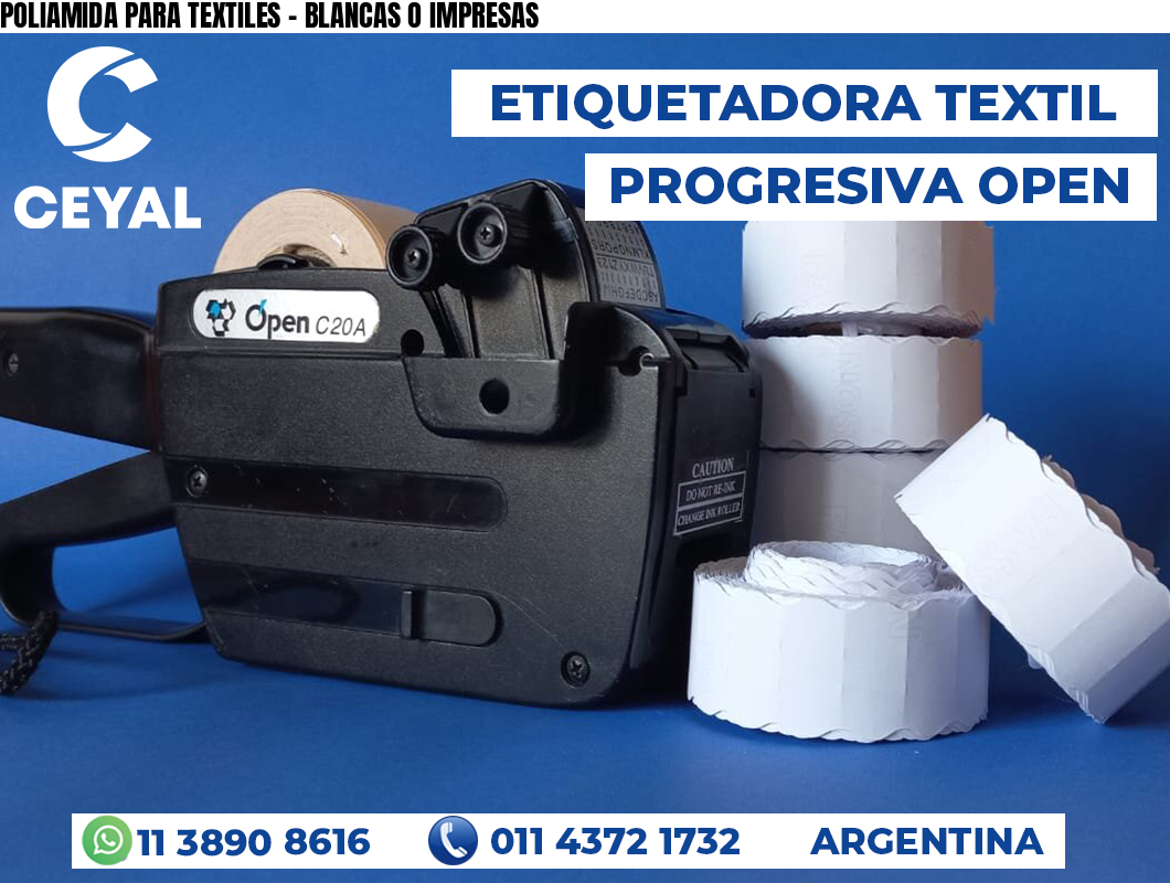 POLIAMIDA PARA TEXTILES - BLANCAS O IMPRESAS