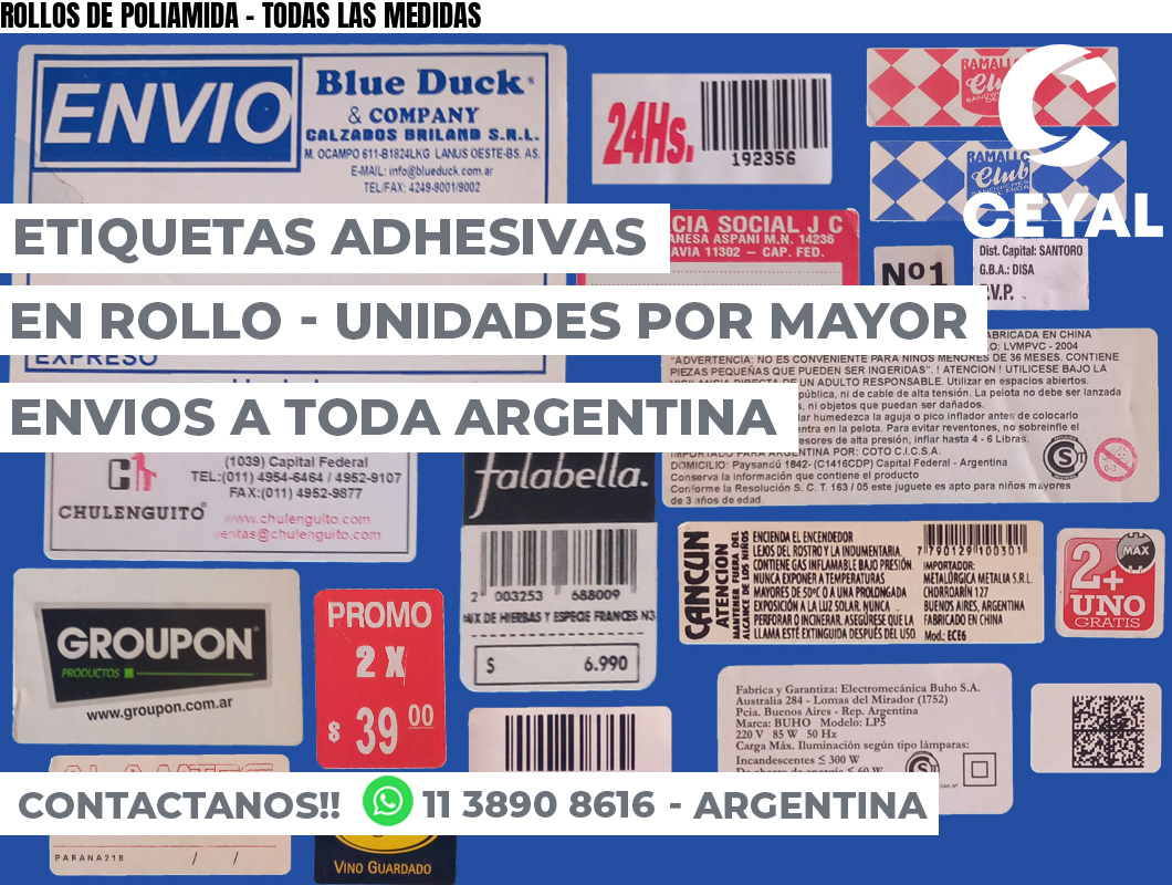 ROLLOS DE POLIAMIDA - TODAS LAS MEDIDAS