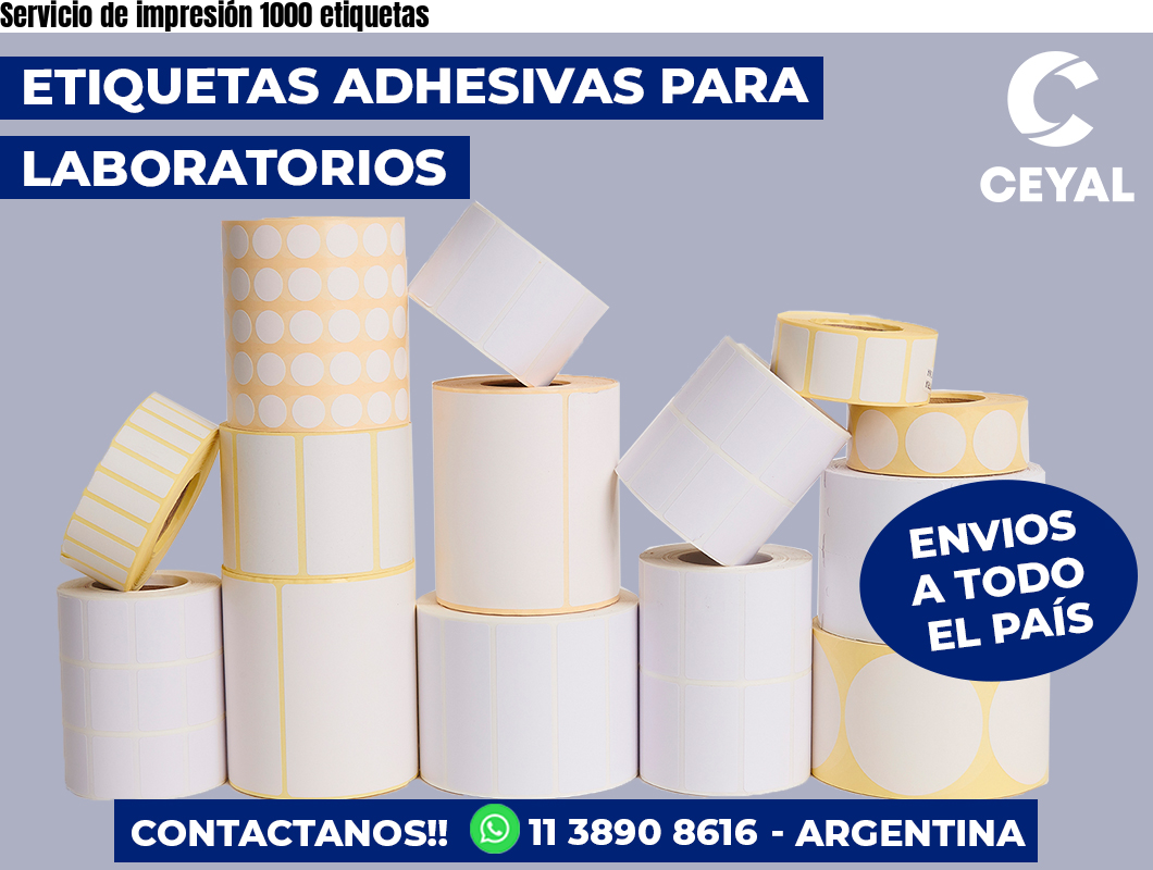 Servicio de impresión 1000 etiquetas