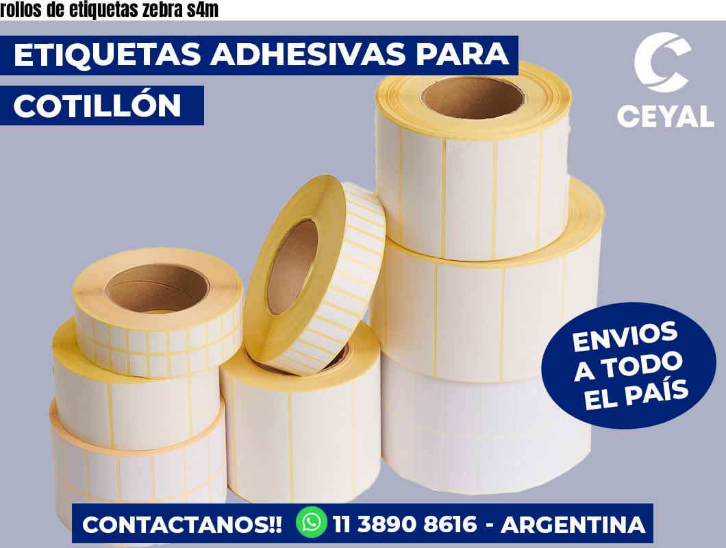 rollos de etiquetas zebra s4m