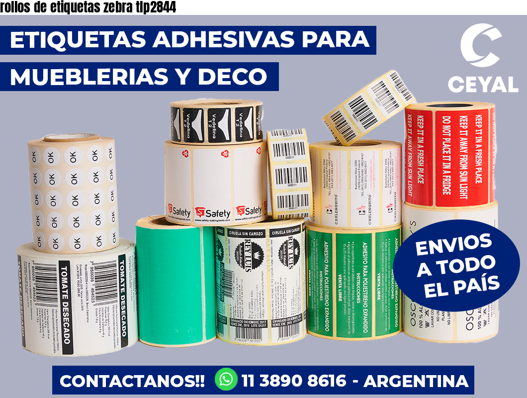 rollos de etiquetas zebra tlp2844