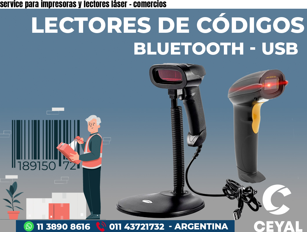 service para impresoras y lectores láser - comercios