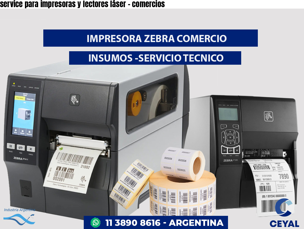 service para impresoras y lectores láser - comercios