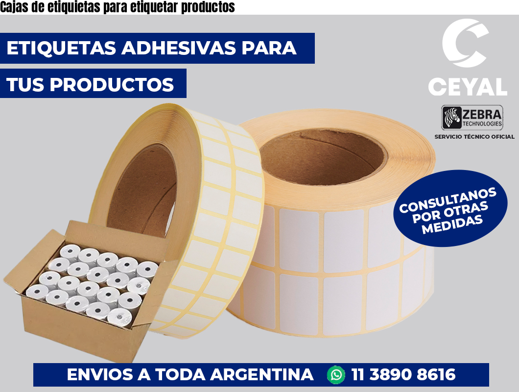 Cajas de etiquietas para etiquetar productos