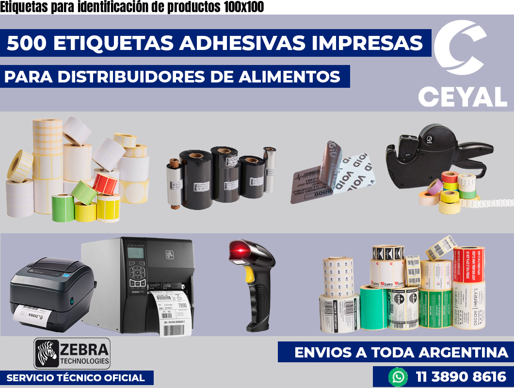 Etiquetas para identificación de productos 100×100