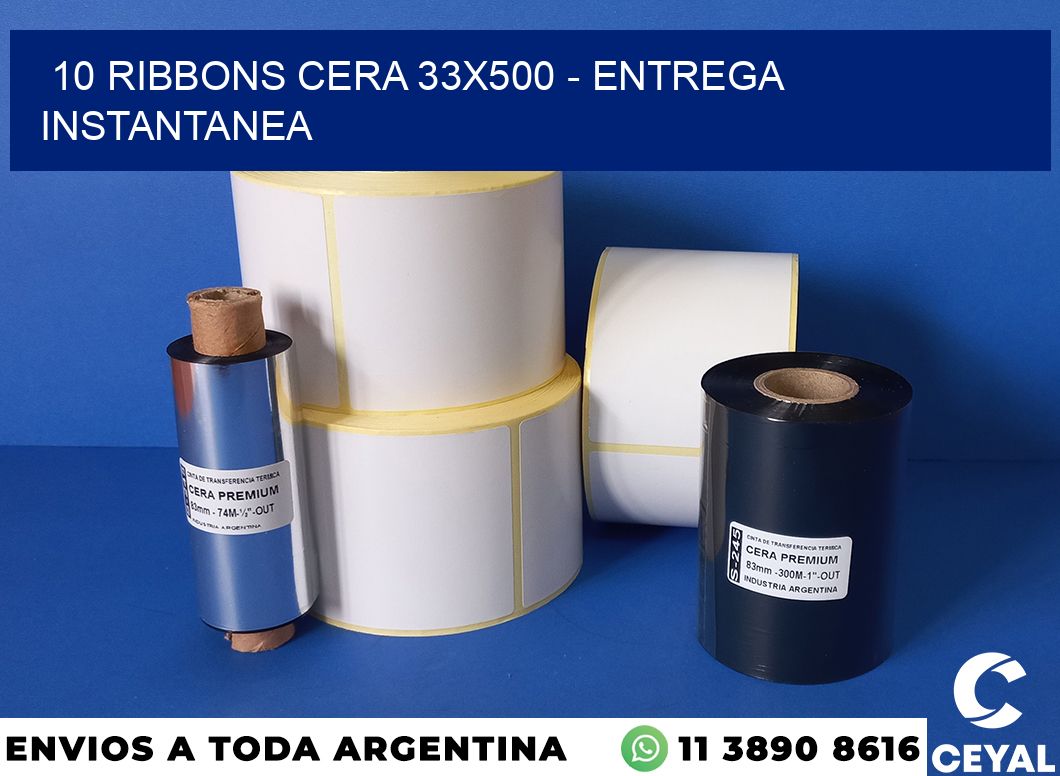 10 Ribbons cera 33×500 – entrega instantanea