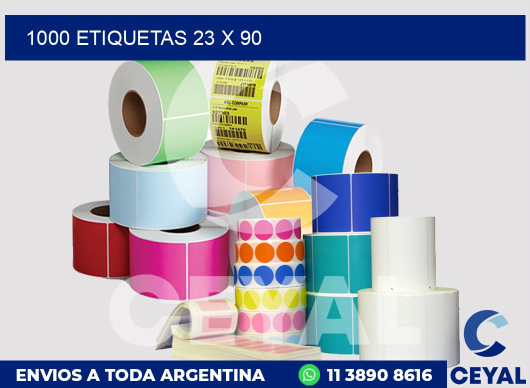 1000 etiquetas 23 x 90
