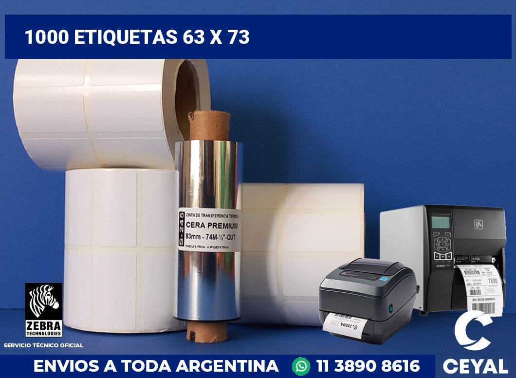 1000 etiquetas 63 x 73