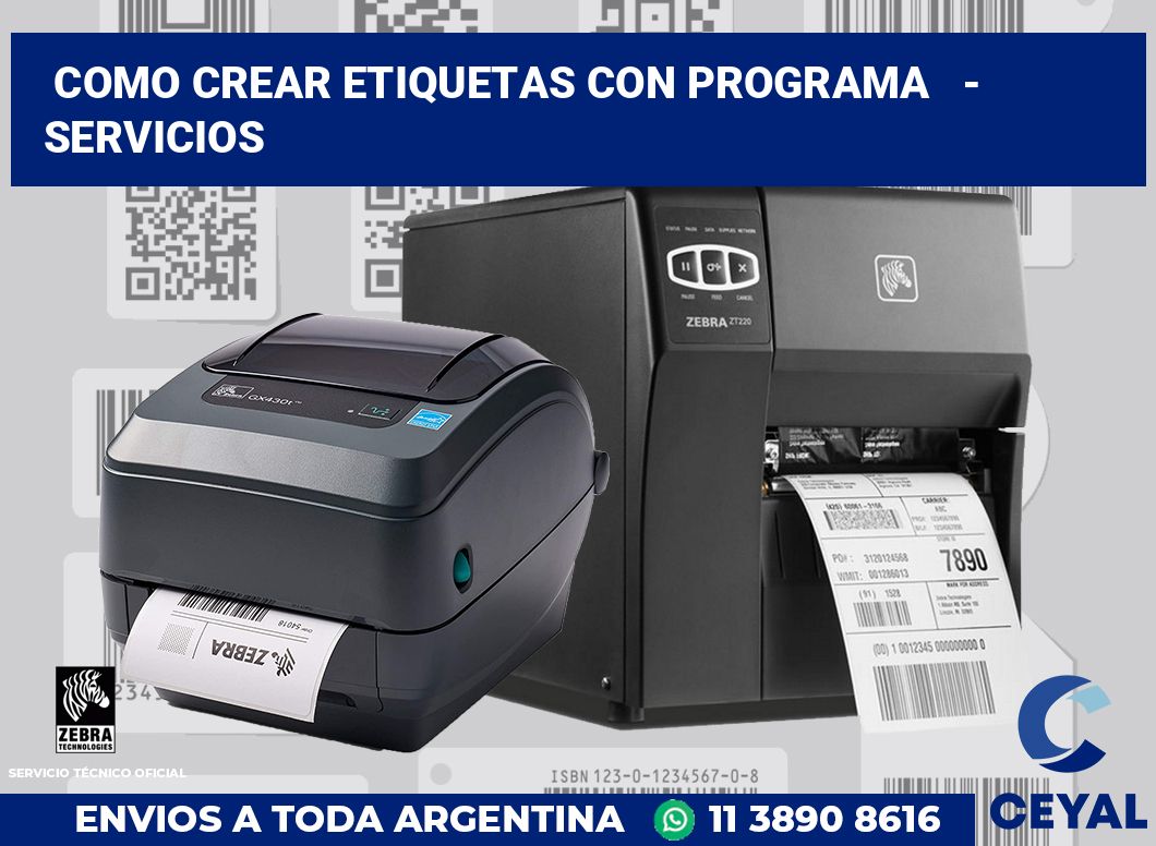 Como crear etiquetas con programa - Servicios