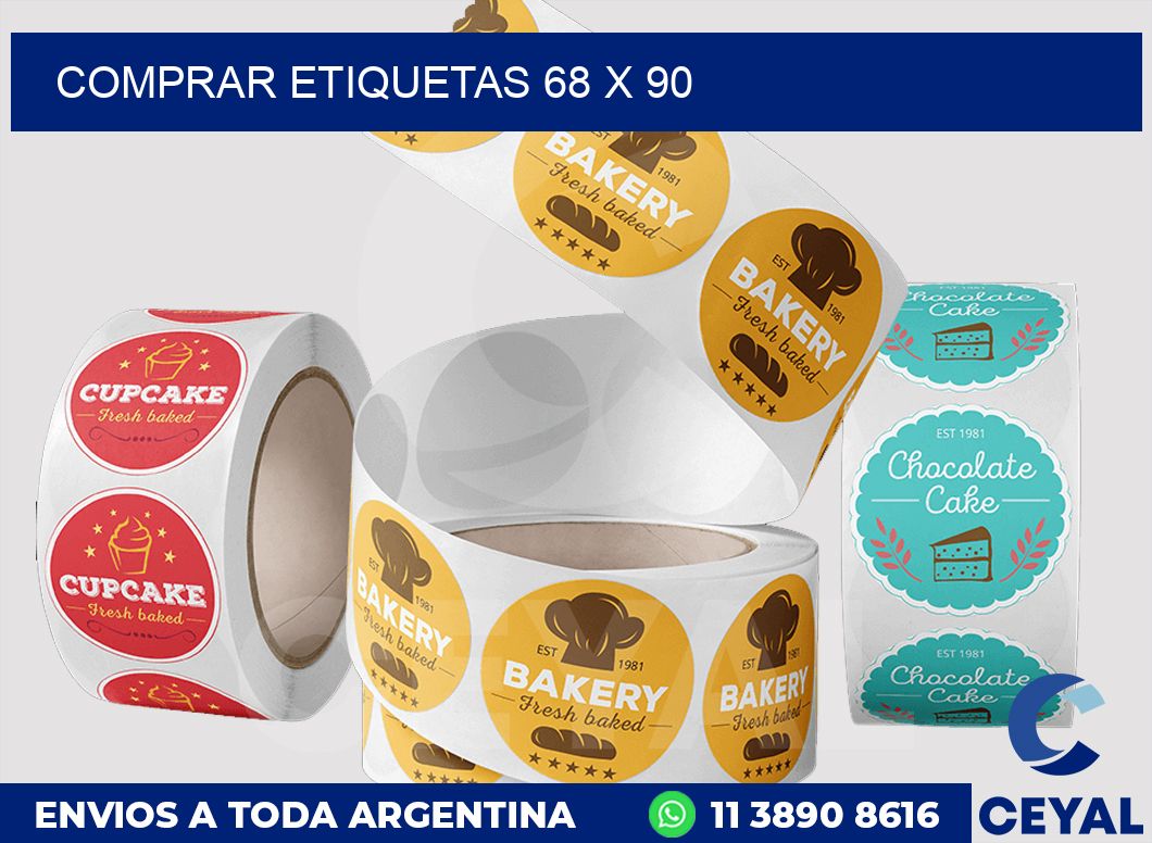 Comprar etiquetas 68 x 90
