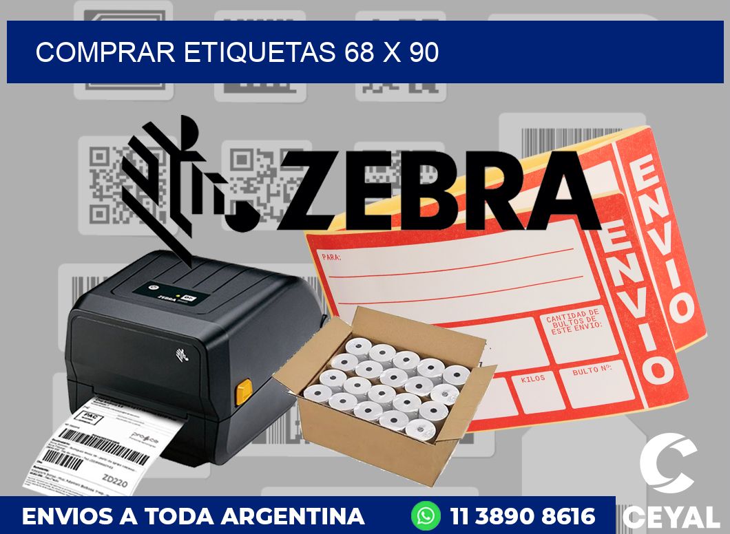 Comprar etiquetas 68 x 90