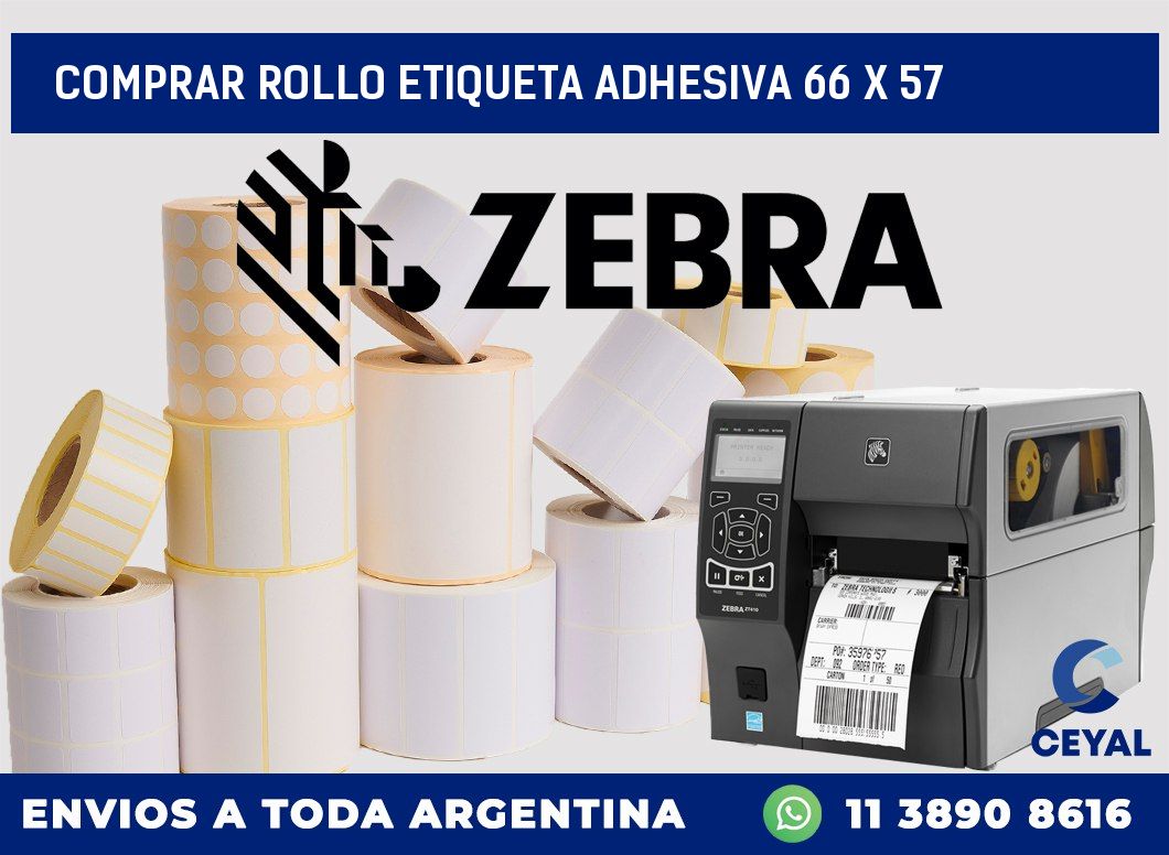 Comprar rollo etiqueta adhesiva 66 x 57
