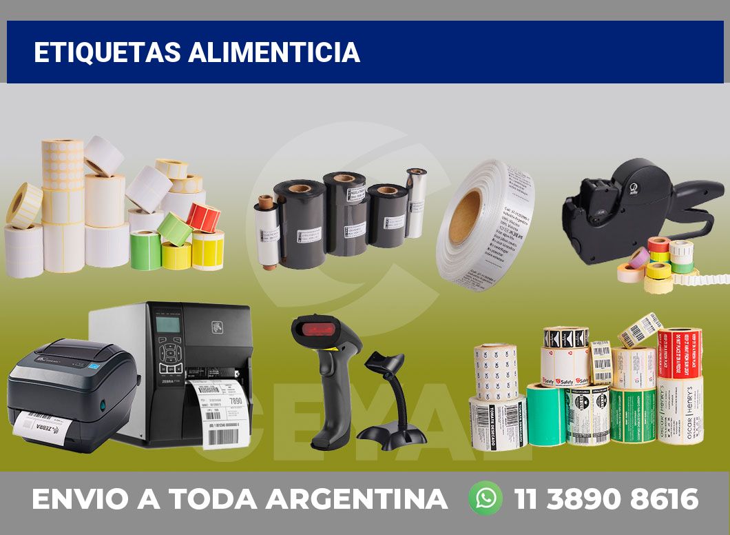 Etiquetas alimenticia