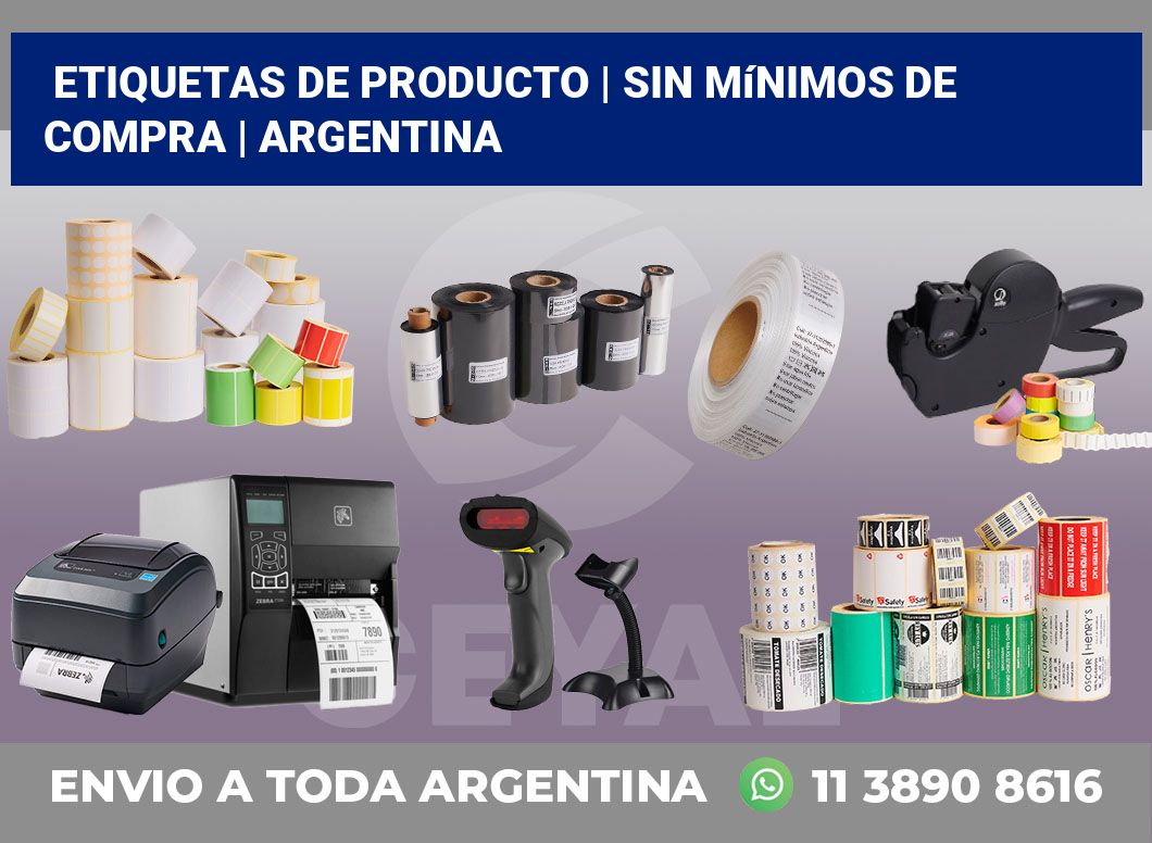 Etiquetas de producto | Sin mínimos de compra | Argentina