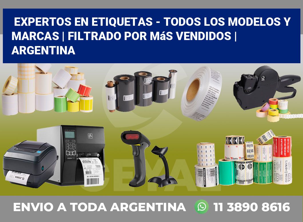 Expertos en etiquetas – Todos los modelos y marcas | Filtrado por más vendidos | Argentina