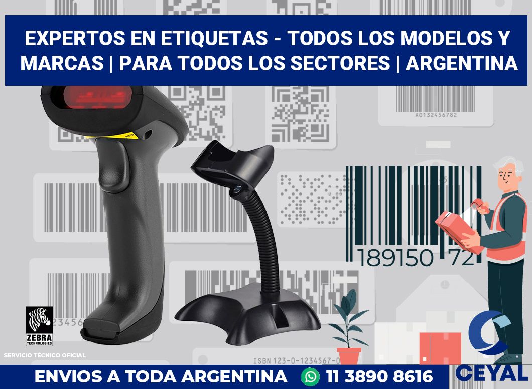 Expertos en etiquetas - Todos los modelos y marcas | Para todos los sectores | Argentina