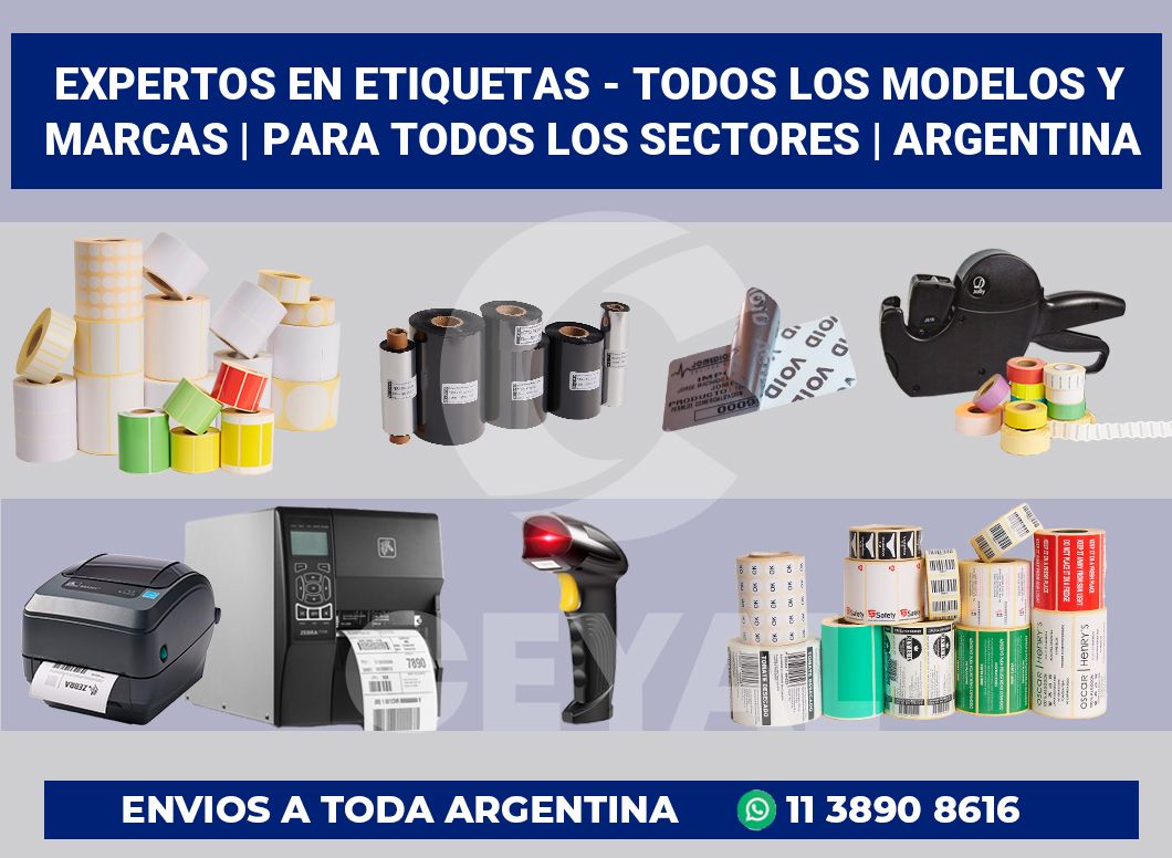 Expertos en etiquetas – Todos los modelos y marcas | Para todos los sectores | Argentina