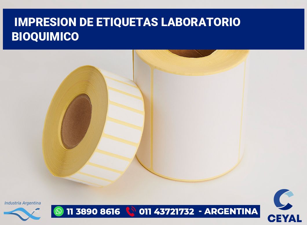 Impresion de etiquetas Laboratorio bioquimico