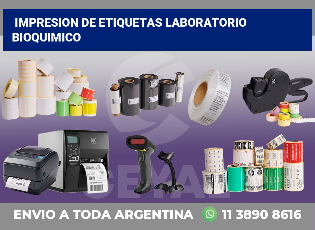 Impresion de etiquetas Laboratorio bioquimico