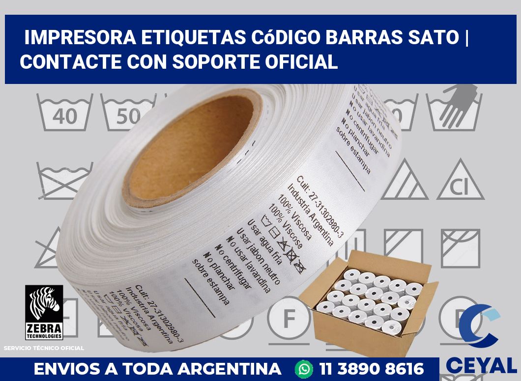 Impresora etiquetas Código barras Sato | Contacte con soporte oficial