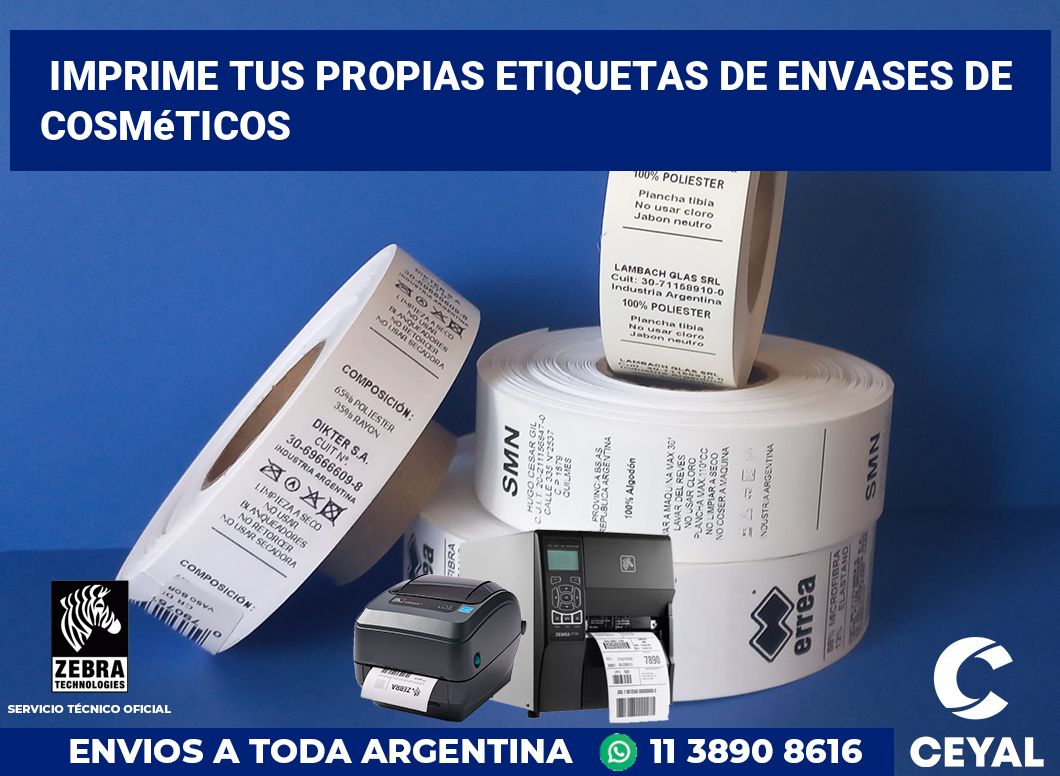 Imprime tus Propias Etiquetas de Envases de Cosméticos
