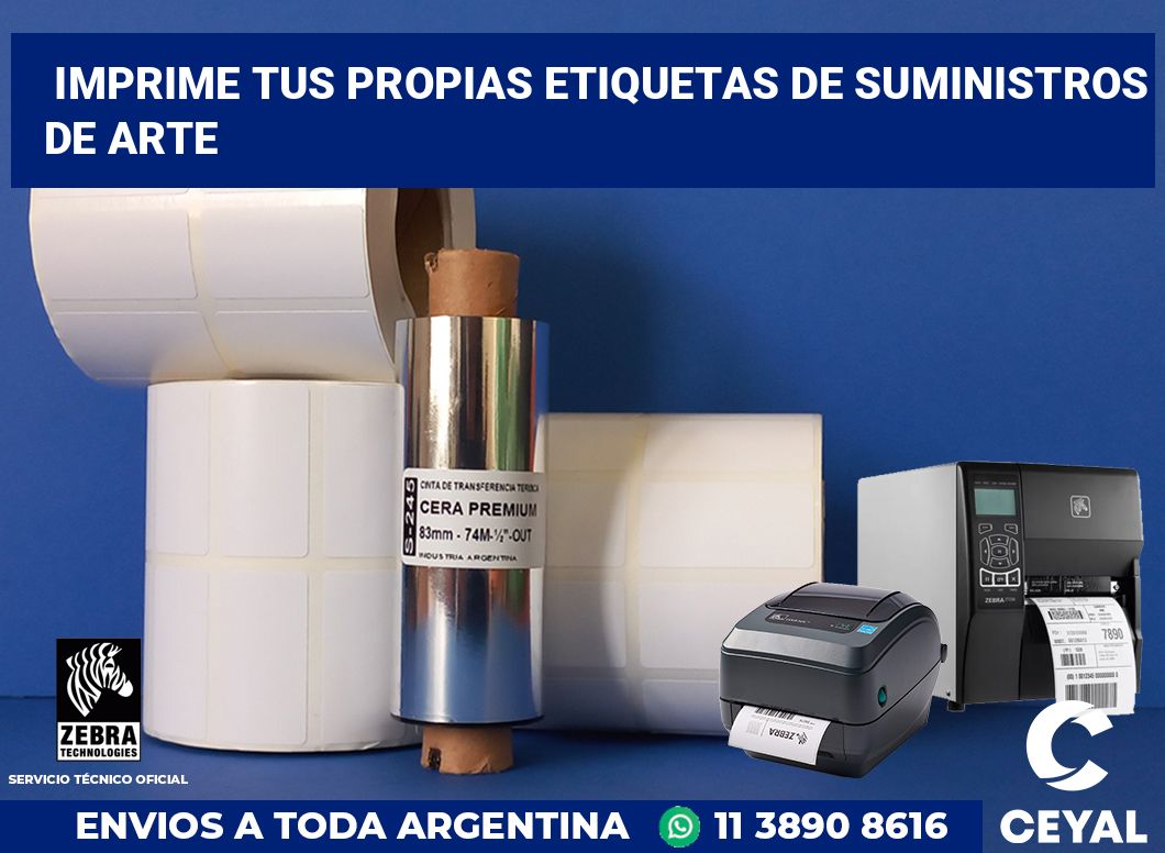Imprime tus Propias Etiquetas de Suministros de Arte