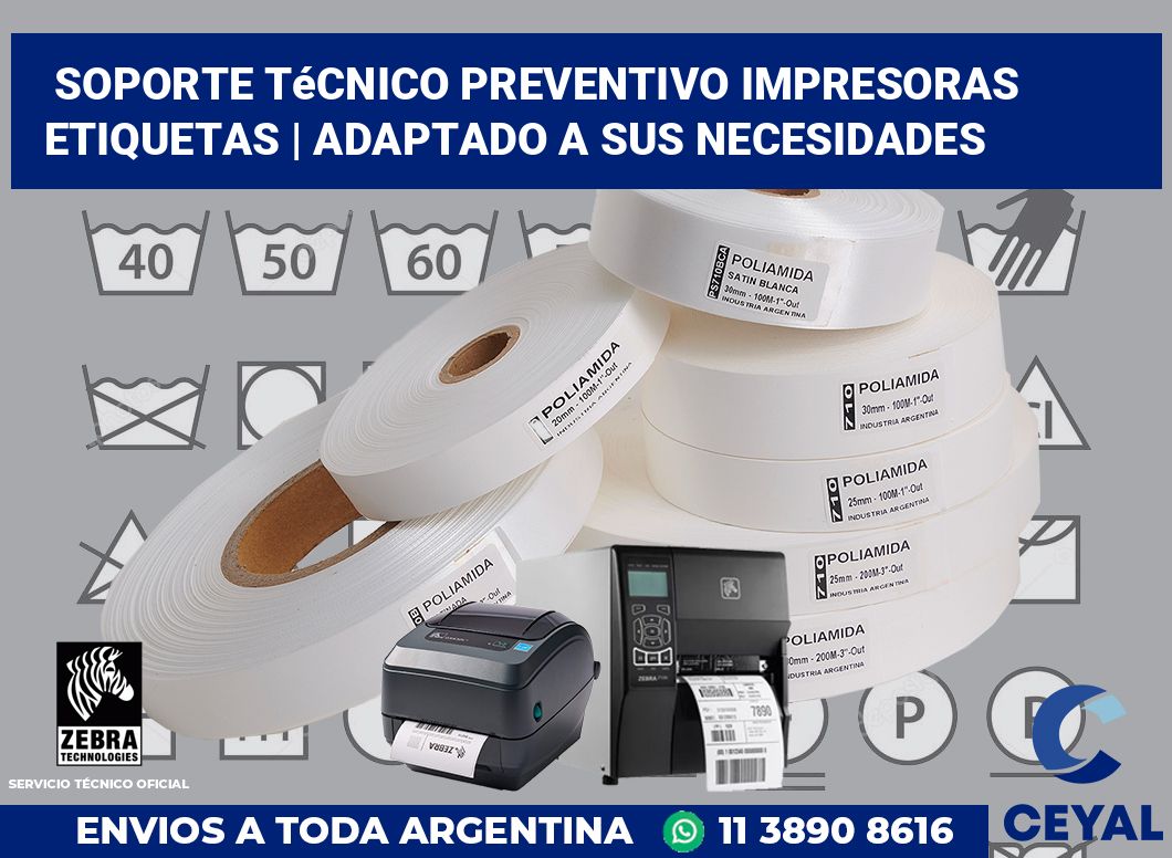 Soporte técnico preventivo impresoras etiquetas | Adaptado a sus necesidades