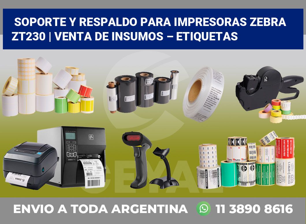 Soporte y respaldo para impresoras Zebra ZT230 | Venta de insumos – Etiquetas