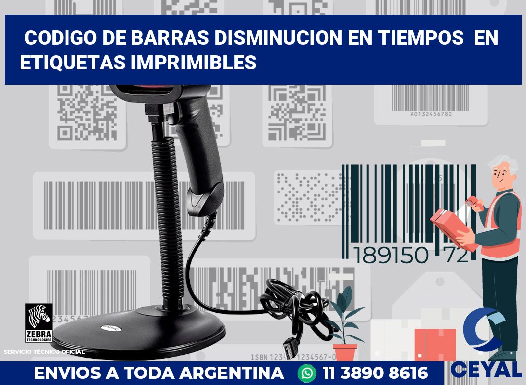 codigo de barras disminucion en tiempos en etiquetas imprimibles
