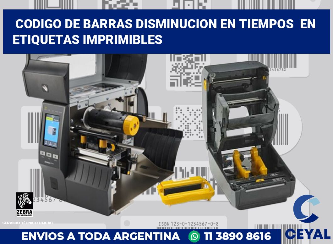 codigo de barras disminucion en tiempos en etiquetas imprimibles