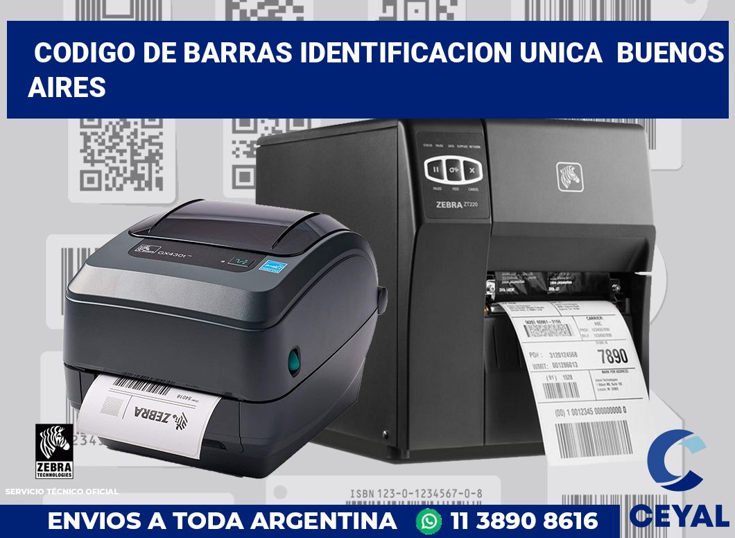 codigo de barras identificacion unica Buenos Aires