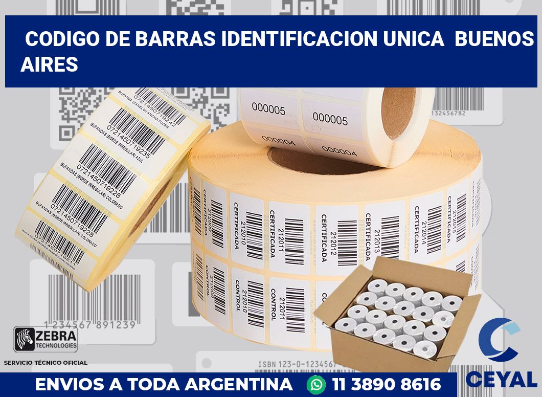 codigo de barras identificacion unica  Buenos Aires