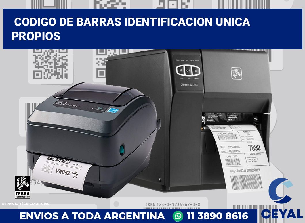codigo de barras identificacion unica propios