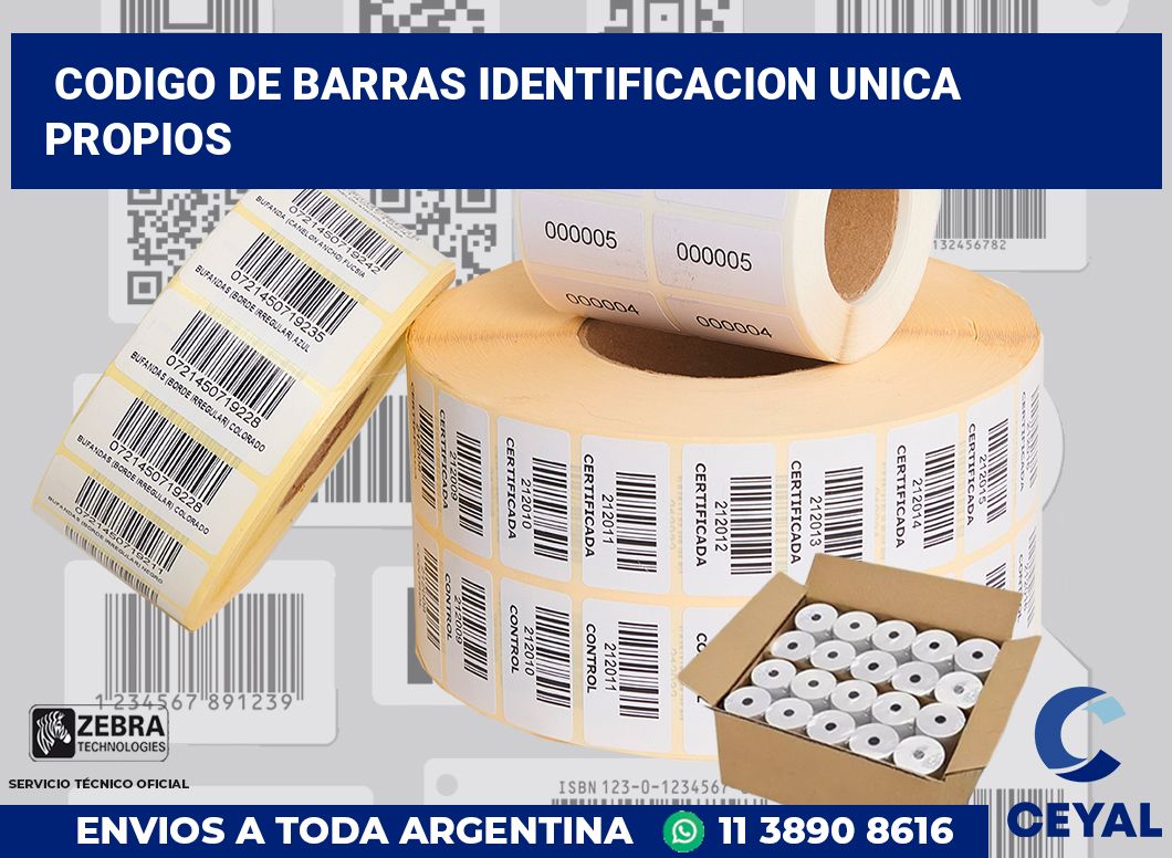 codigo de barras identificacion unica  propios