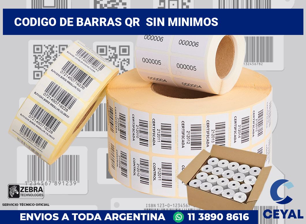 codigo de barras qr  sin minimos