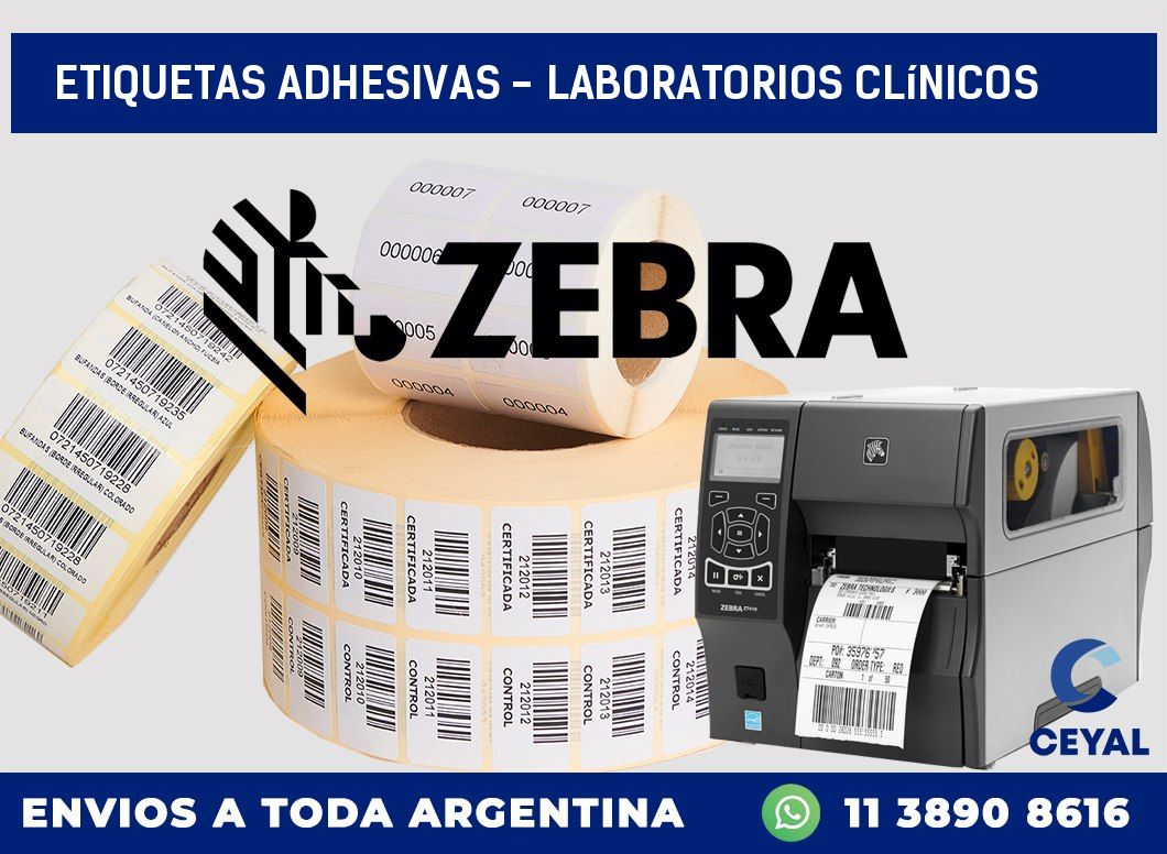 etiquetas adhesivas - Laboratorios clínicos