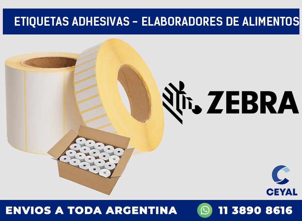 etiquetas adhesivas - elaboradores de alimentos