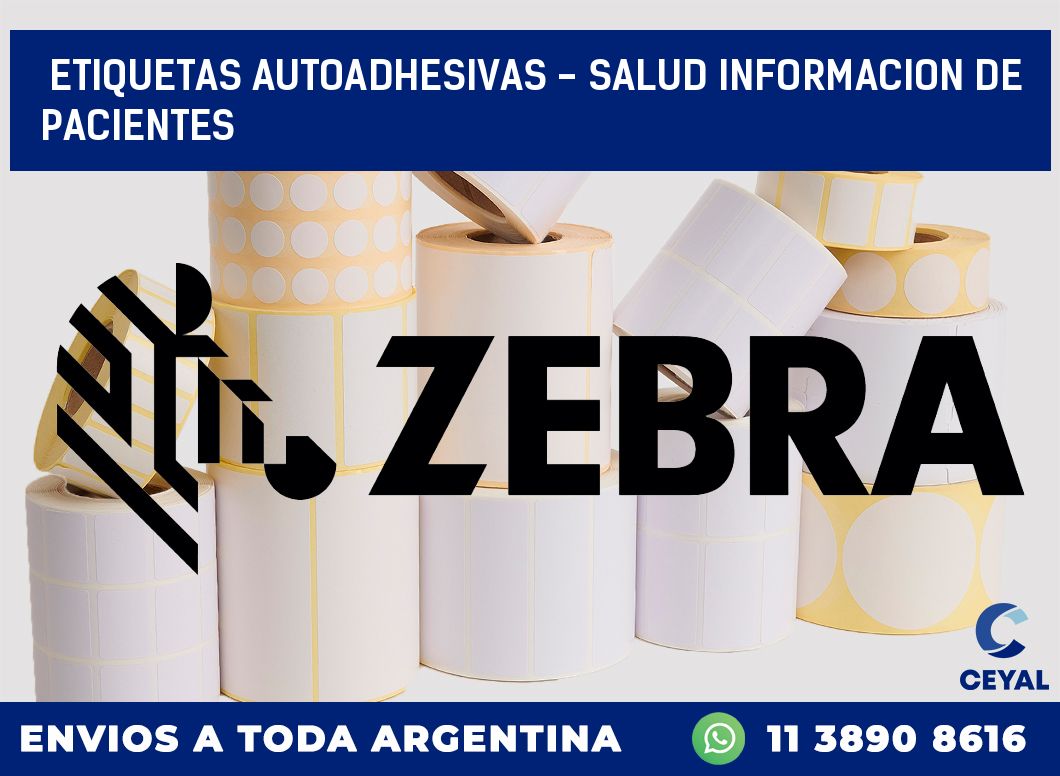 etiquetas autoadhesivas - salud informacion de pacientes