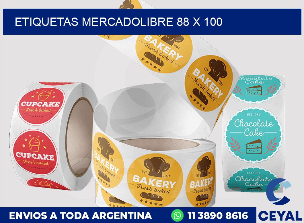 etiquetas mercadolibre 88 x 100