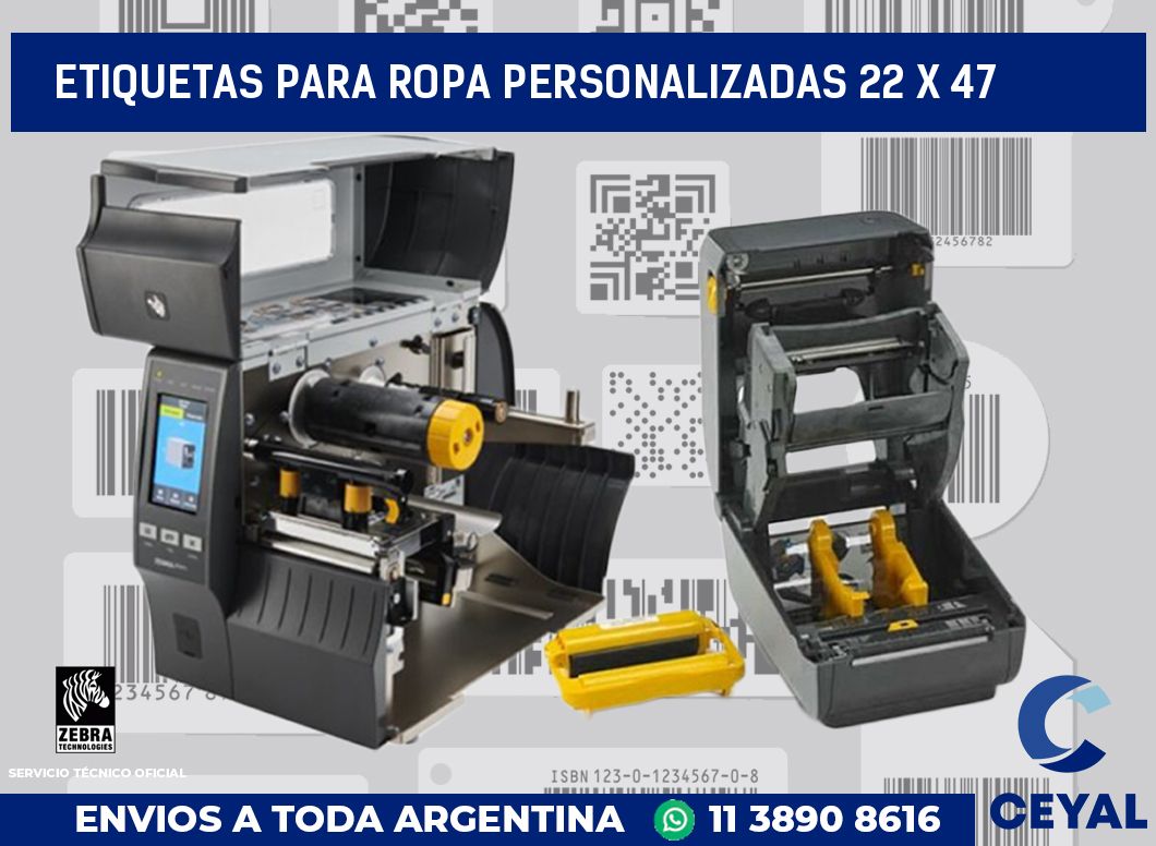 etiquetas para ropa personalizadas 22 x 47