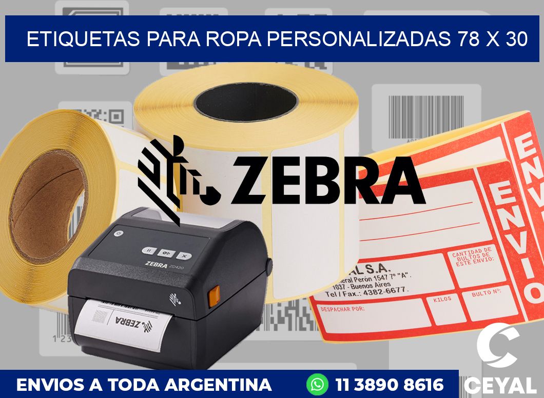 etiquetas para ropa personalizadas 78 x 30