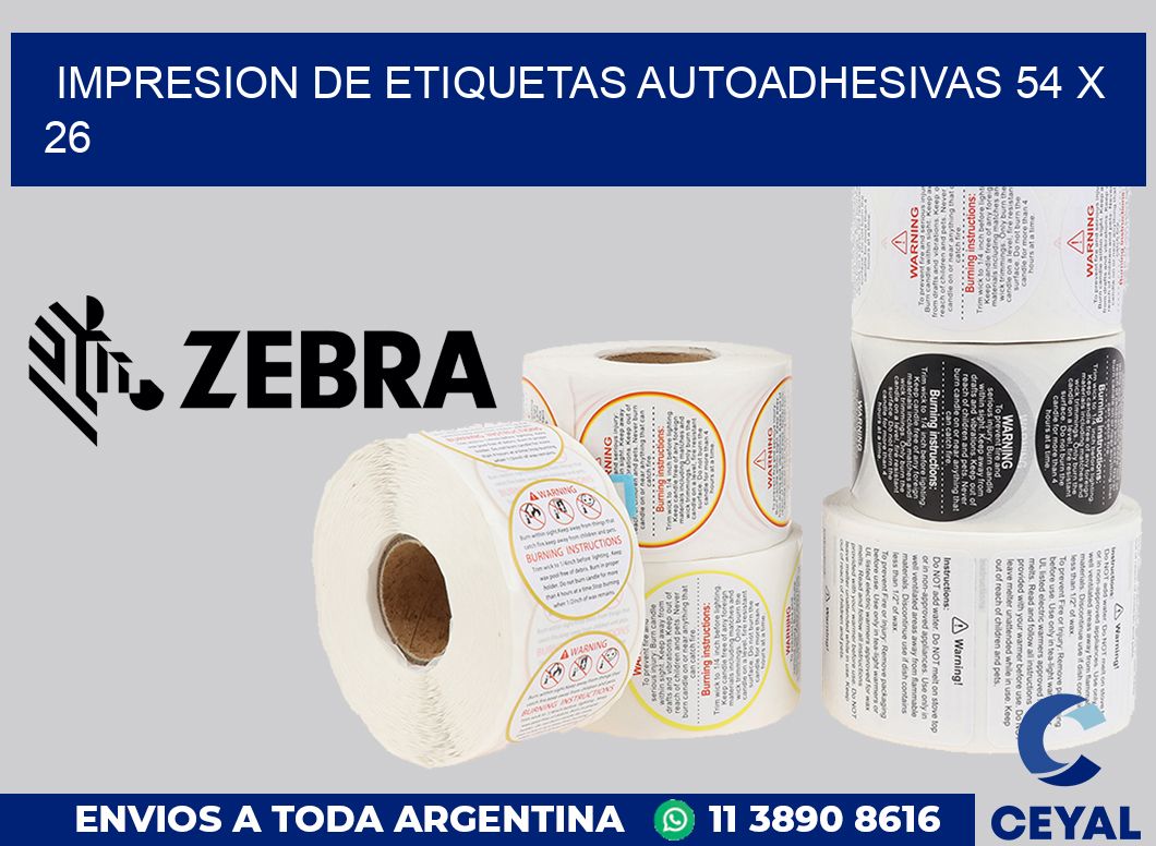 impresion de etiquetas autoadhesivas 54 x 26