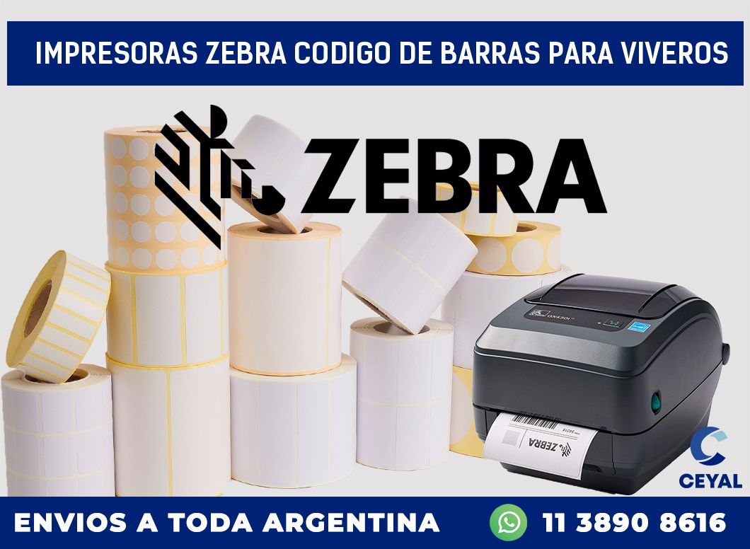 impresoras zebra codigo de barras para Viveros