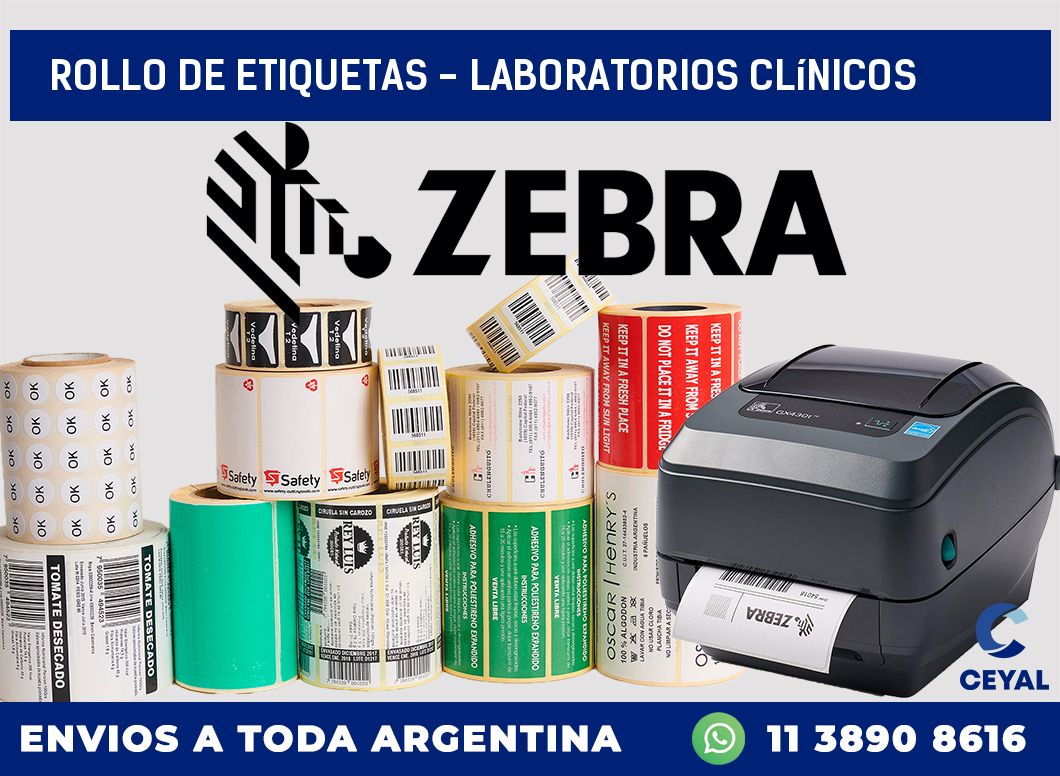 rollo de etiquetas – Laboratorios clínicos