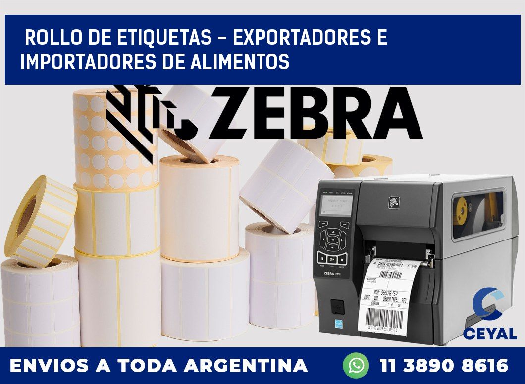 rollo de etiquetas – exportadores e importadores de alimentos